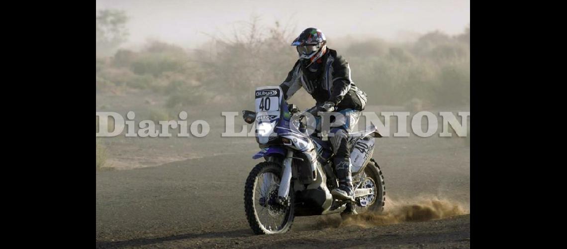  Gustavo Bassi con una Yamaha durante su participación en el Rally de Marruecos en esta temporada (ARCHIVO LA OPINION)