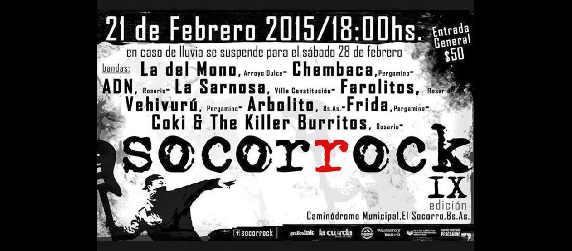  La novena edición del festival reúne a nueve bandas  (SOCORROCK)