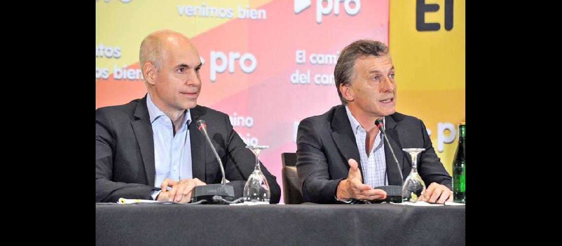  Horacio Rodríguez Larreta y Mauricio Macri dieron una conferencia de prensa ayer a la mañana (NA)