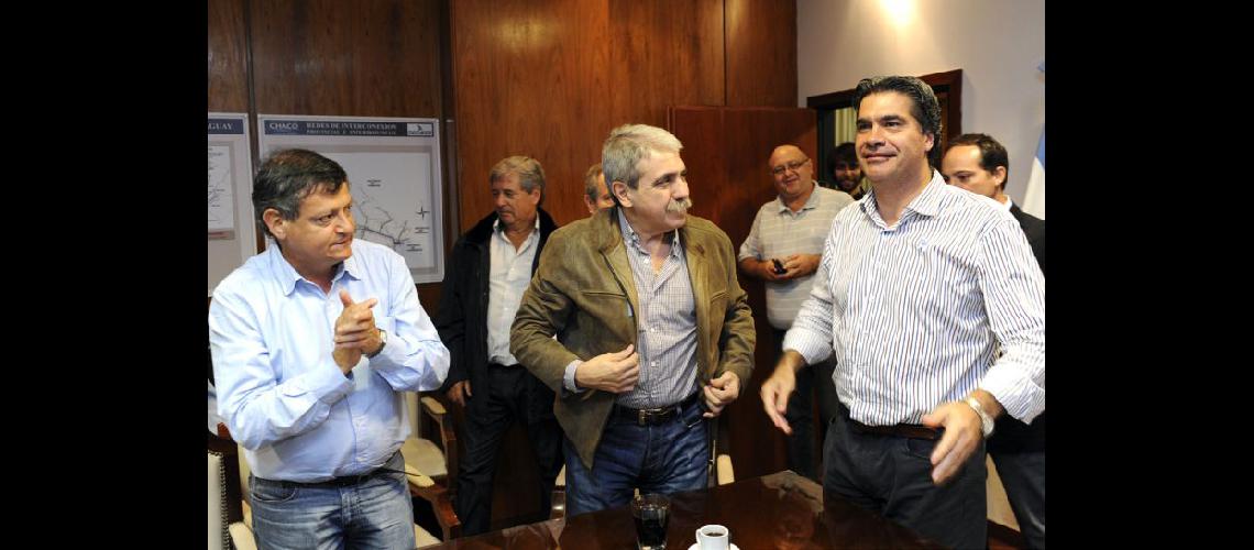  Domingo Peppo Aníbal Fernndez y Jorge Capitanich luego de conocerse los resultados de las Paso (NA)