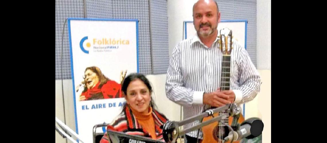  Mónica Younis y Arturo Zeballos en una reciente presentación en Radio Nacional (INTERNET)