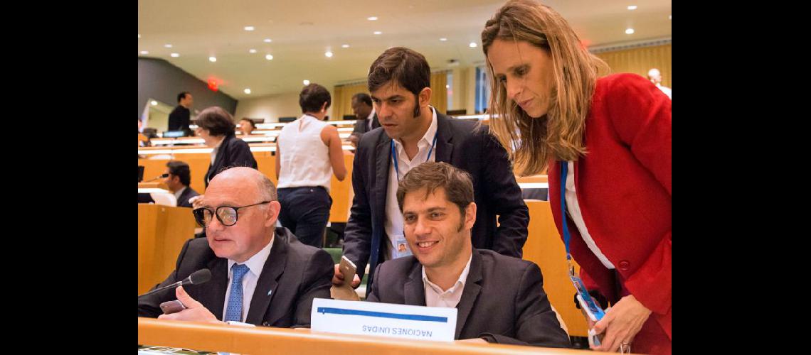  Axel Kicillof estuvo en la Asamblea General de la ONU junto al canciller Héctor Timerman (NA)