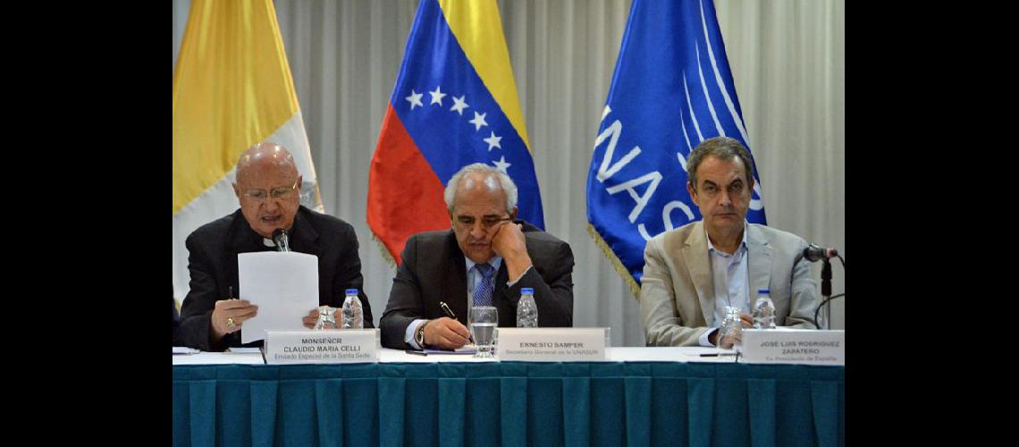  Monseñor Celli Ernesto Samper y Rodríguez Zapatero facilitadores del dilogo en Venezuela (NA)
