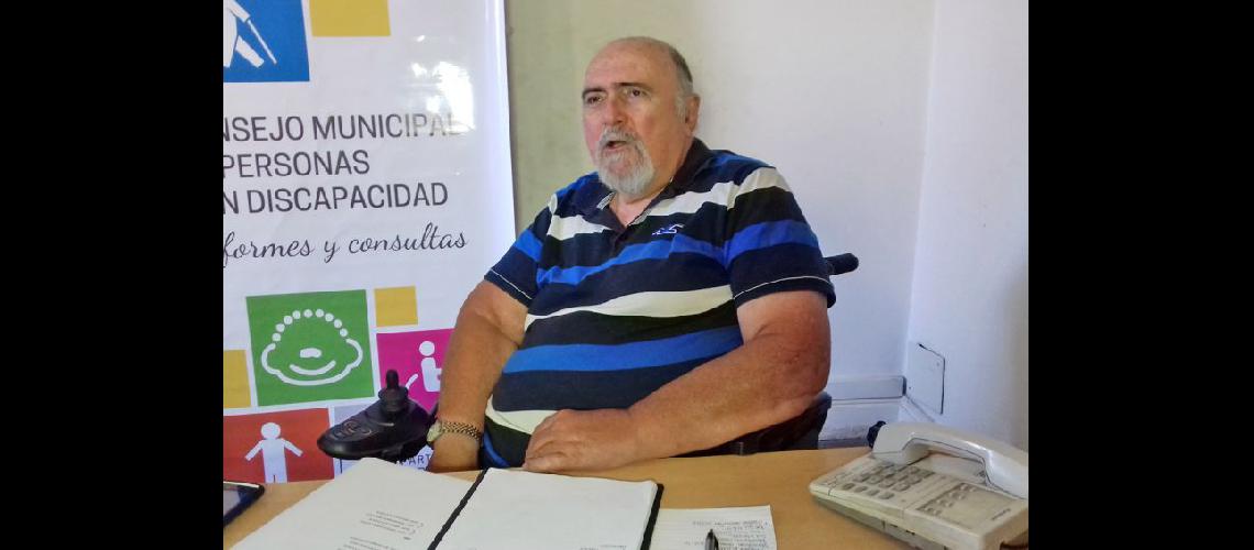  Daniel DElío presidente del Consejo Municipal de Personas con Discapacidad anunció la iniciativa (LA OPINION)