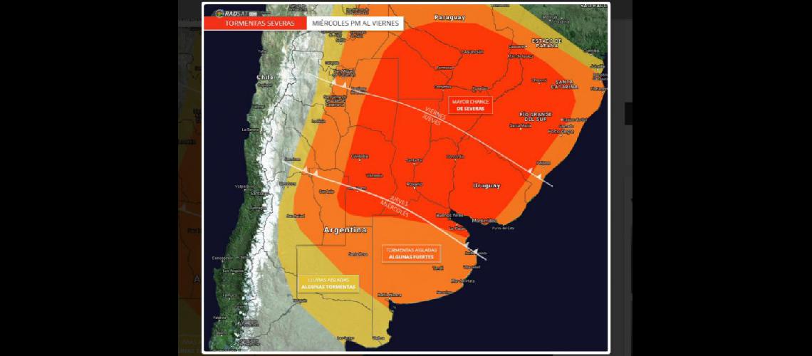  Un importante evento de mal tiempo comenzar a afectar desde la tarde del miércoles al centro y norte del País (PRONOSTICOEXTENDIDONET)