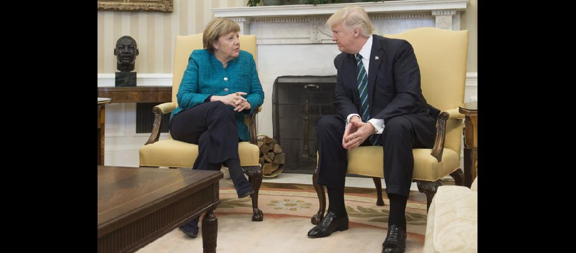  La canciller alemana y el presidente de Estados Unidos se reunieron ayer en la Casa Blanca (NA)