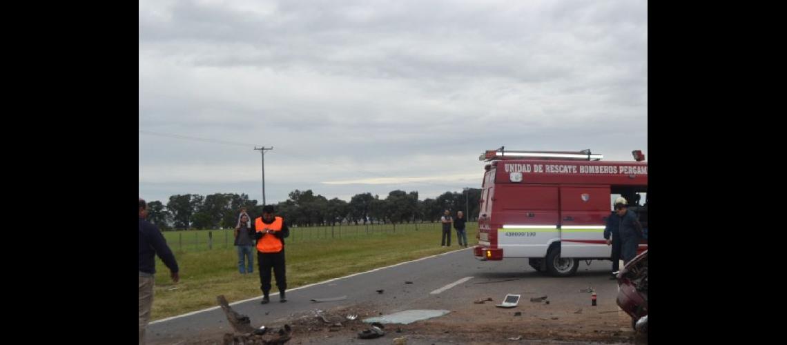  El choque ocurrió sobre el kilómetro 40 de la ruta nacional Nº 188 cerca de Guerrico (LA OPINION)