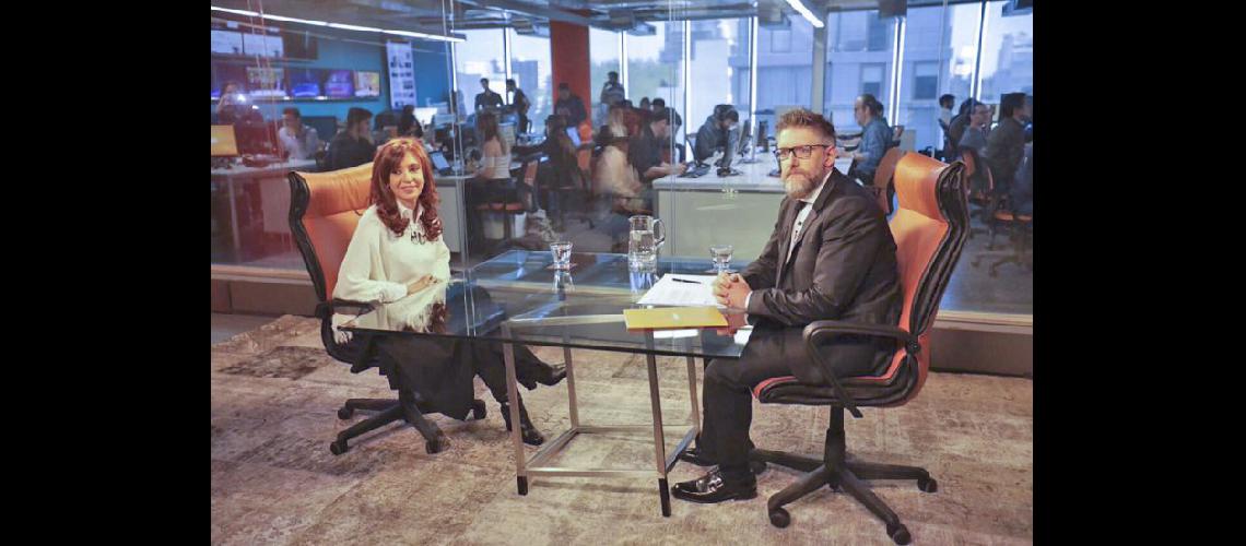  Cristina Kirchner fue entrevistada por Luis Novaresio en Infobae (NA)