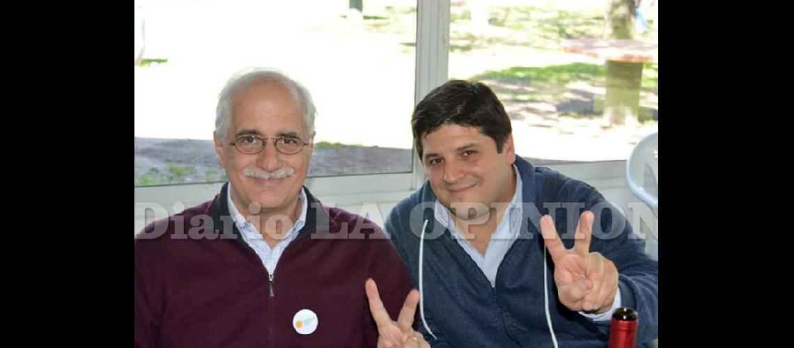  Bormioli junto a Taiana candidato a senador que días pasados estuvo en Pergamino (LA OPINION)