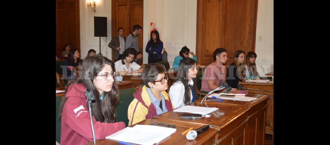  El Parlamento congrega a estudiantes secundarios de los diferentes establecimientos de la ciudad (LA OPINION)