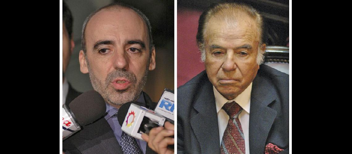  El ex juez federal Juan José Galeano y el ex presidente Carlos Menem (NOTICIAS ARGENTINAS)