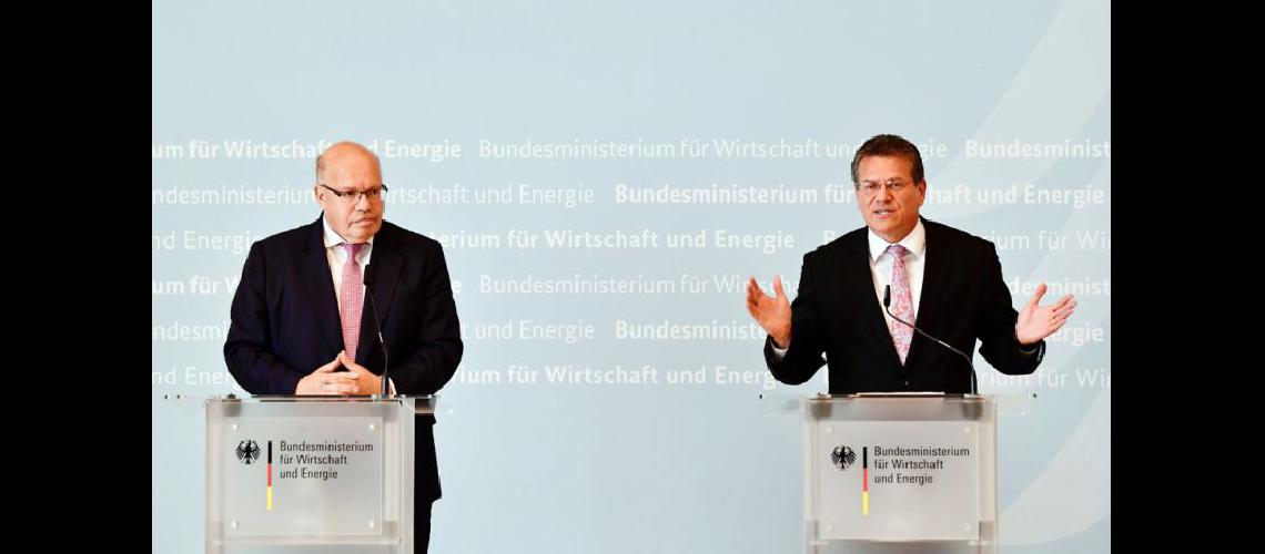  El ministro de Economía alemn Peter Altmaier y el vice de la Comisión Europea de Energía Maros Sefcovic (NA)