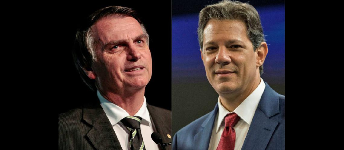  Jair Bolsonaro y Fernando Haddad se medirn el domingo 28 en la segunda vuelta por la presidencia de Brasil (NA)