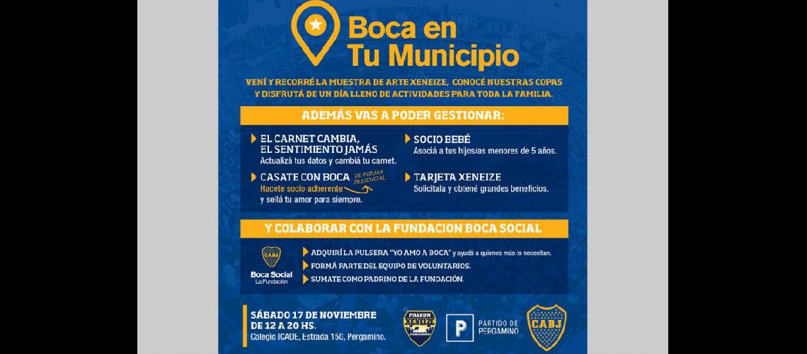  Boca en tu Municipio podr visitarse entre el viernes y el sbado en Icade (PRENSA MUNICIPALIDAD)