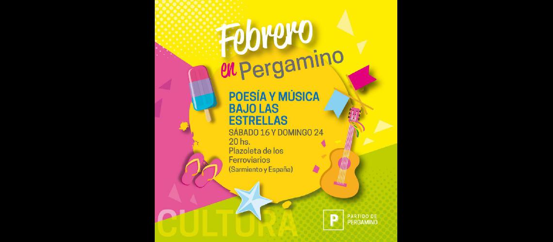  Poesía y música bajo las estrellas ser mañana y el domingo 24 (MUNICIPIO DE PERGAMINO)