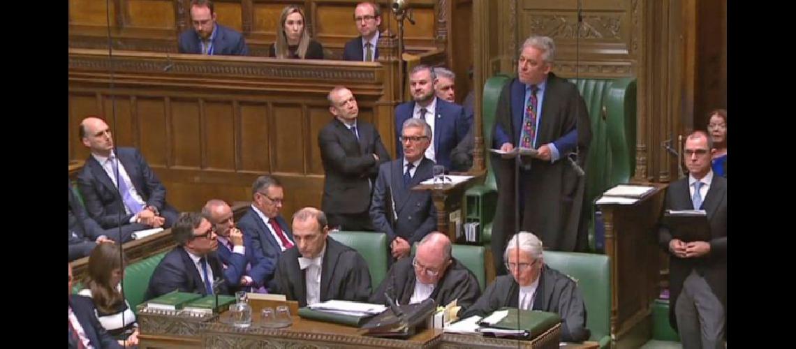  El speaker John Bercow lanzó la advertencia en el Parlamento No habr tercera votación sin modificaciones (HOUSE OF COMMONS)