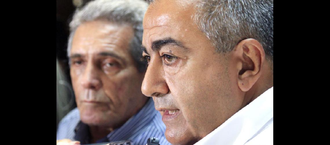  Héctor Daer y Carlos Acuña miembros del binomio que conducen la CGT (NOTICIAS ARGENTINAS)