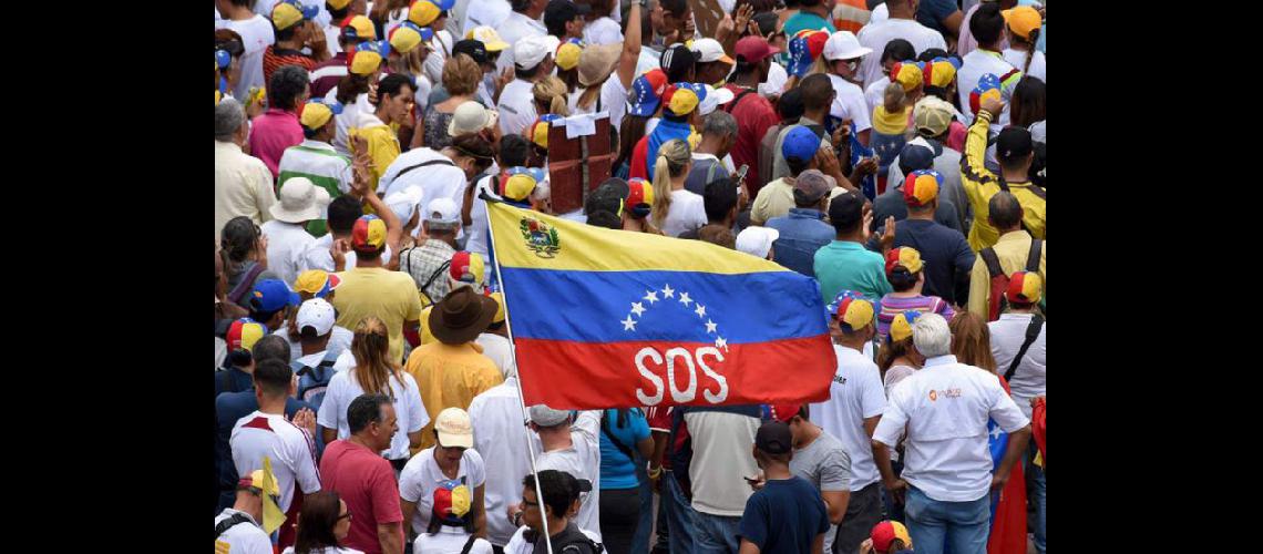  La protesta nacional se centralizó en Caracas pero también se replicó en otras ciudades de Venezuela (AFP)
