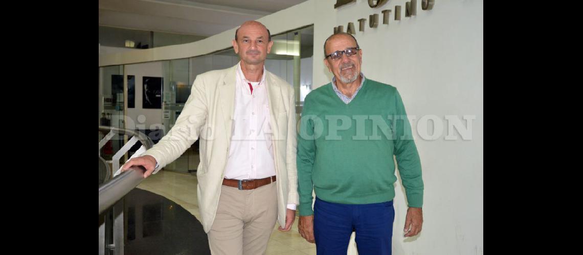  Marcelo Lapeyre junto a Horacio Di Costa tras su visita a la redacción (LA OPINION)