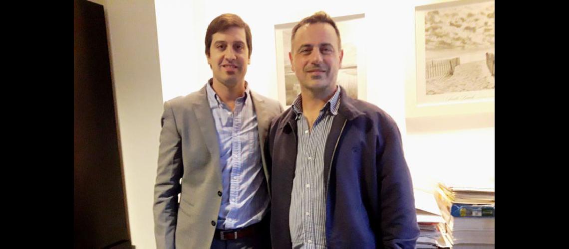  Cristian Roma jefe de la Anses y Raúl Scaglia de la Cmara de Comercio (ANSES PERGAMINO)