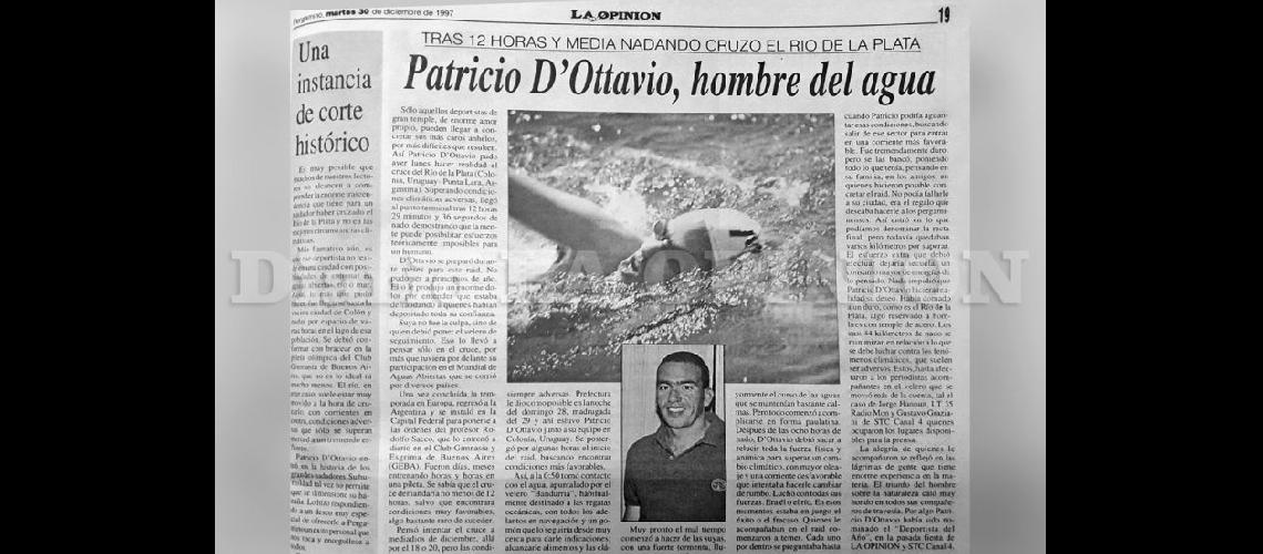  La pgina del Diario que reflejó el cruce realizado por Patricio DOttavio (ARCHIVO LA OPINION)