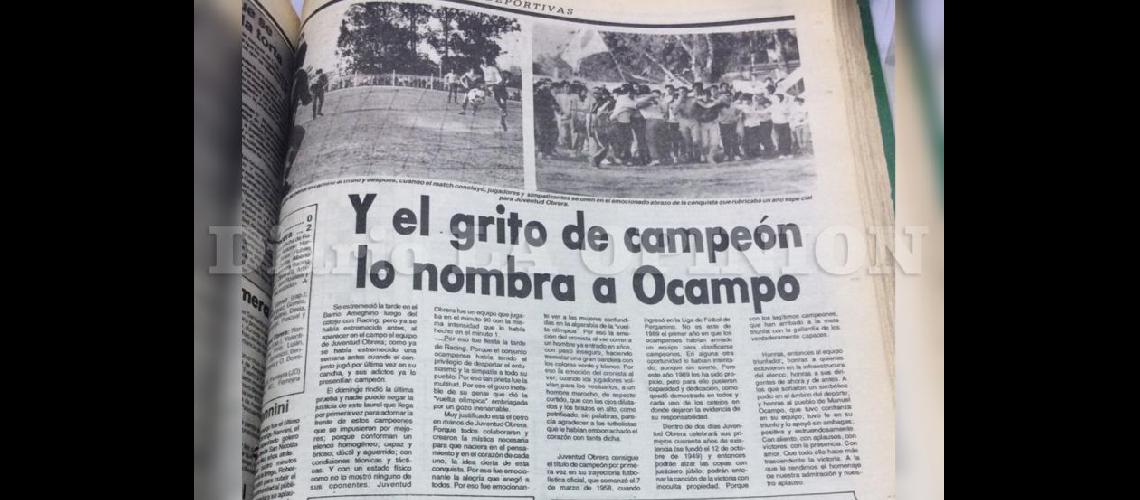  Jomo gritaba campeón en octubre de 1989 y su logró lo reflejaba el Diario (LA OPINION) 