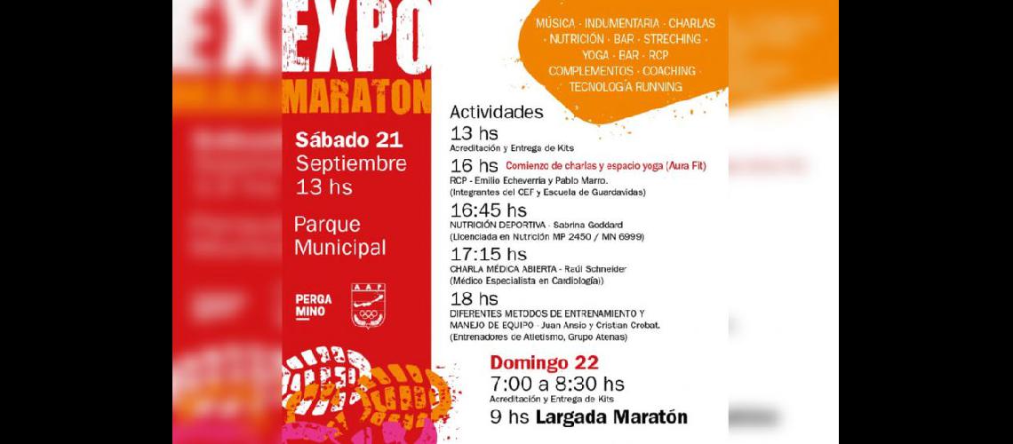  Expo Maratón propuesta para entrar en clima el día anterior a la competencia (ASOCIACION ATLETICA PERGAMINO  SUBSECRETARIA DE DEPORTES)