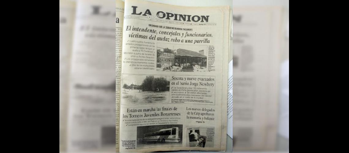  La portada de LA OPINION del domingo 30 de noviembre de 1997 (LA OPINION)