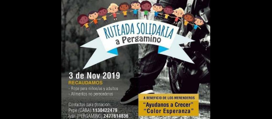  La caravana solidaria de moteros llegar a Pergamino el domingo en horas del mediodía (CORONADOS DE GLORIA)