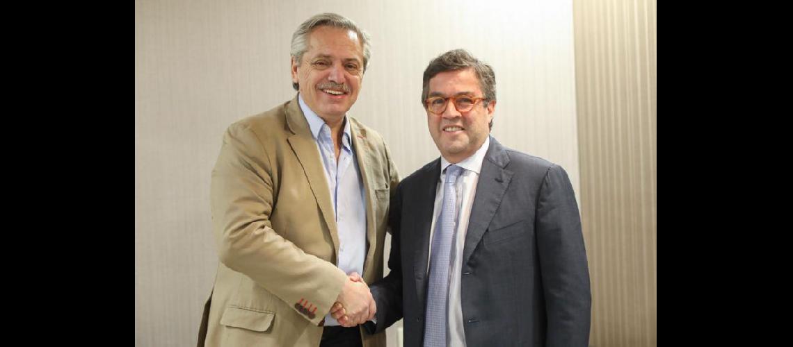  Alberto Fernndez y Luis Alberto Moreno abordaron las relaciones entre el organismo y el país (PRENSA FRENTE DE TODOS)
