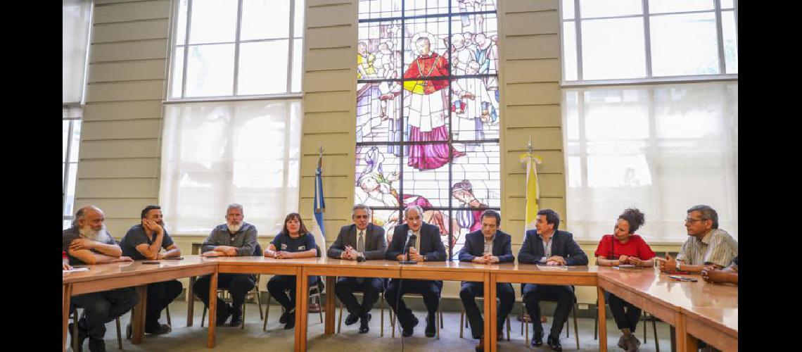  La reunión del mandatario electo con autoridades eclesiales fue en la Conferencia Episcopal Argentina (NOTICIAS ARGENTINAS)