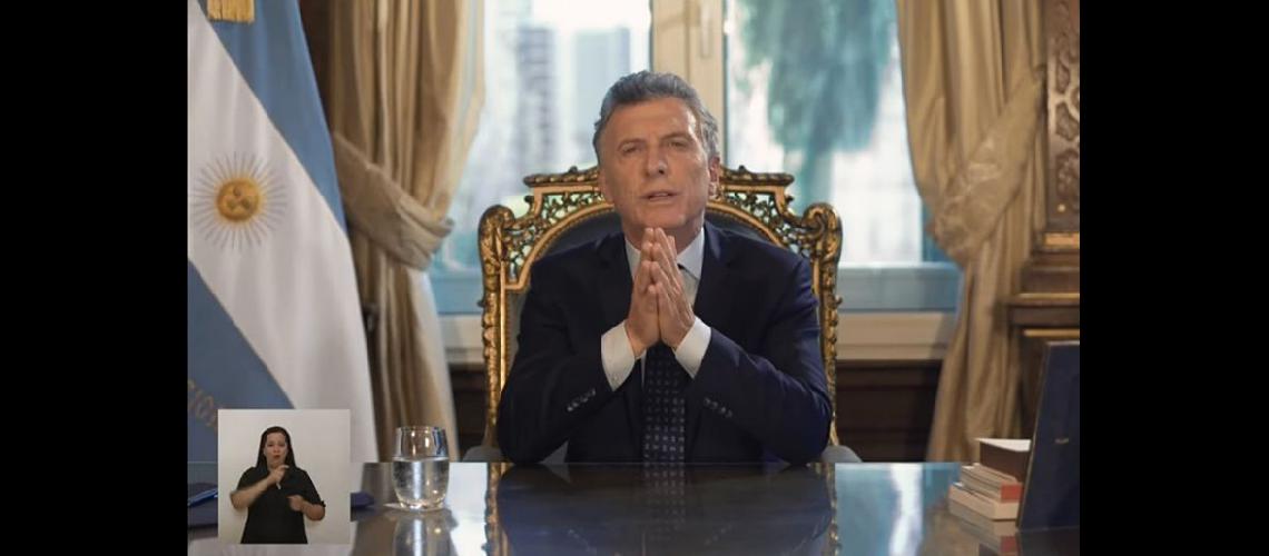  Macri dirigió anoche un mensaje por cadena nacional para dar una rendición de cuentas a los ciudadanos (NOTICIAS ARGENTINAS)