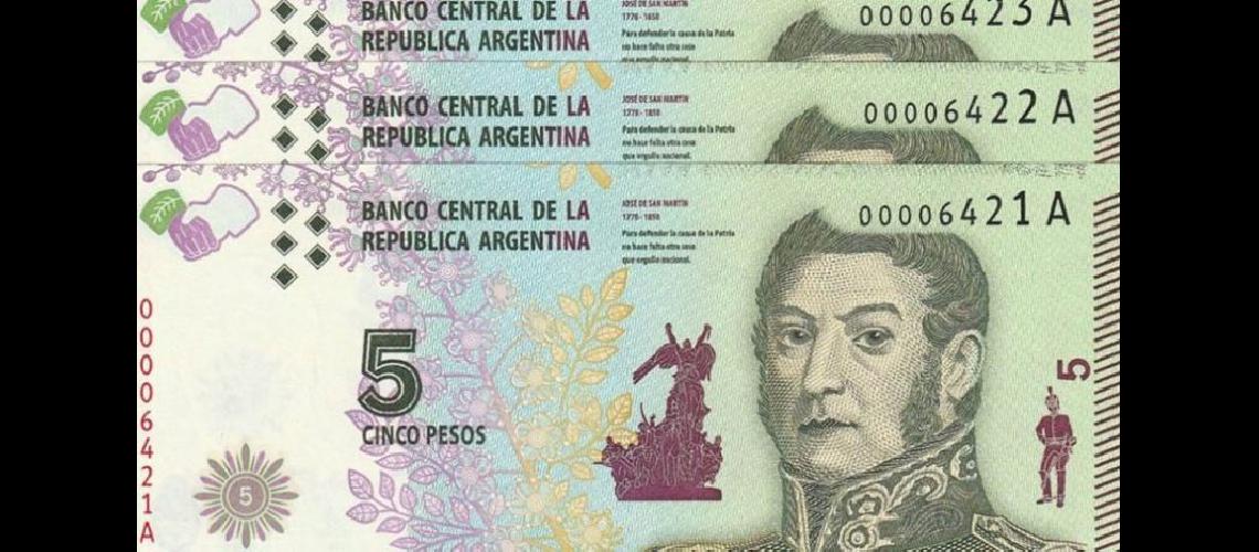  Los billetes de cinco pesos dejarn de circular el viernes 31 de este mes (LA OPINION)