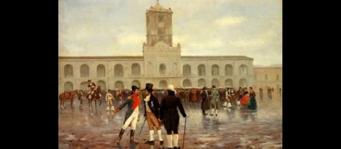  No hubo tantos paraguas el 25 de Mayo de 1810 como hemos visto hasta el hartazgo en las lminas del Billiken (Fuente- radioeltalacom)