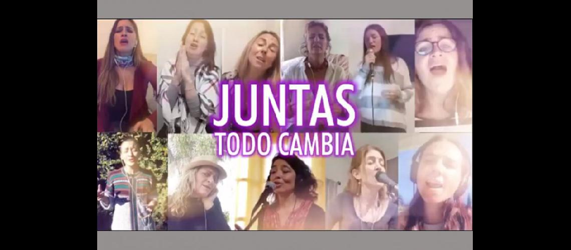  Trece artistas de nuestro medio participan del video Juntas Todo cambia (CAPTURA DE PANTALLA)