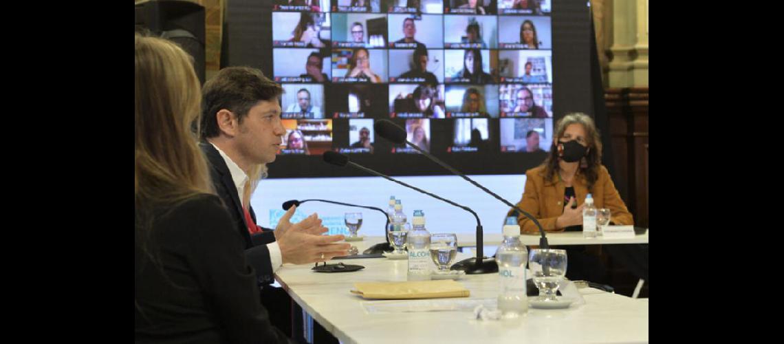  El gobernador Axel Kicillof encabezó una reunión virtual con referentes de los gremios de docentes (DIB)