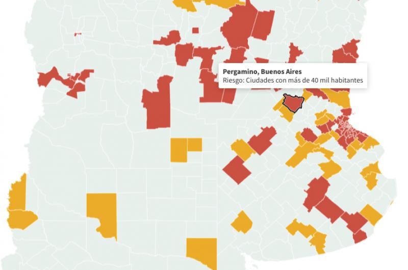 En el mapa de la situación epidemiológica figura nuestra ciudad