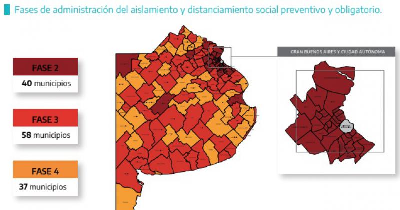 Mapa actualizado- iquesten queacute fase quedoacute cada distrito bonaerense