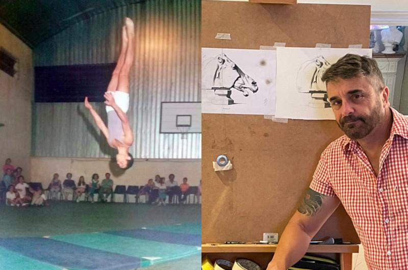 De gimnasta a artista Furlano haciendo piruetas en Pergamino y como pintor y dibujante en Barcelona