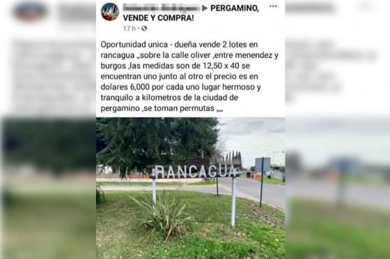 Los lotes son ofrecidos en un grupo de compra y venta de Facebook