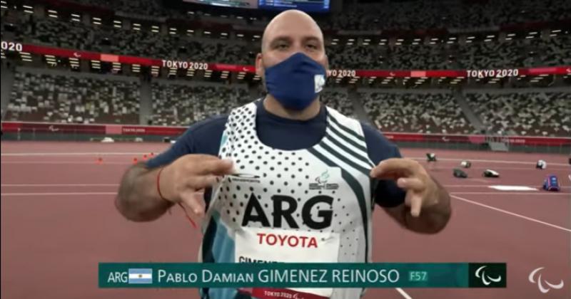 Pablo Giménez durante su presentación en el estadio Olímpico de Tokio