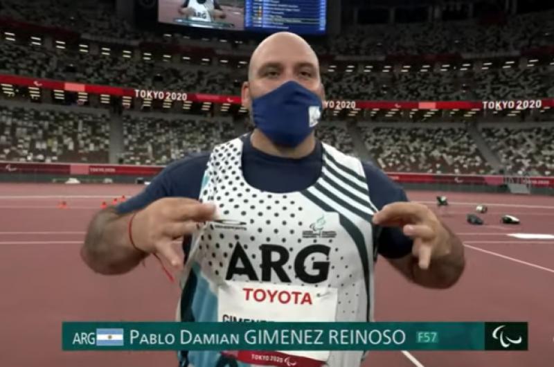 Pablo Giménez durante su presentación en el estadio Olímpico de Tokio