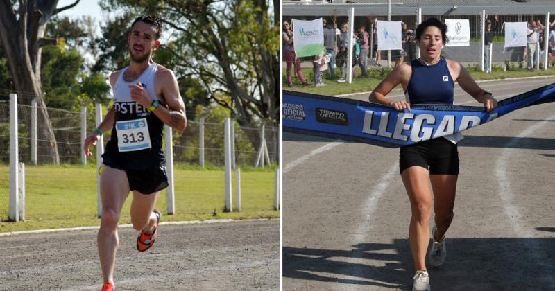 Jonatan Kriger y Gisela Cardoso cumplieron sus objetivos en el 18º Medio Maratón Pergamino