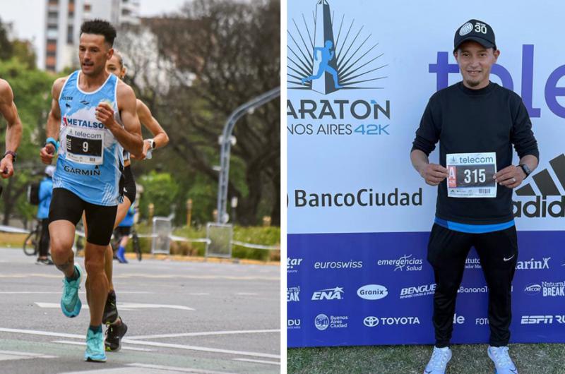Luciano Dragi y Marcos Misiewicz se metieron entre los mejores en el Maratón de Buenos Aires