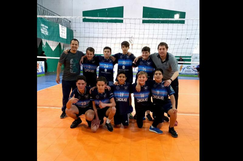 Sub 13 masculino- el equipo de voleibol de Pergamino que clasificó a Mar del Plata