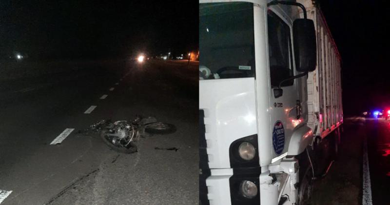 La imagen de la tragedia La Motomel 150cc conducida por Facundo Harari y el camión Volkswagen