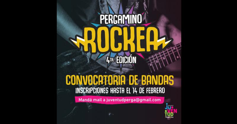 El bannerque promociona Pergamino Rockea 4ª edición