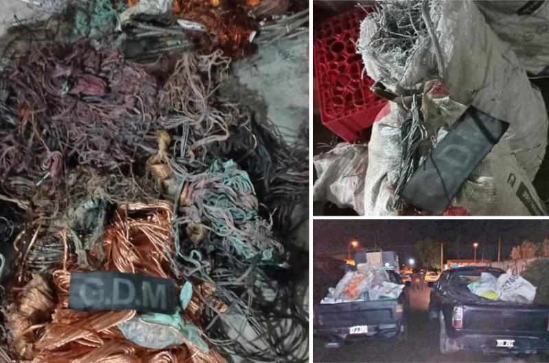 Secuestraron maacutes de 700 kilos de cobre que seriacutean de cables robados