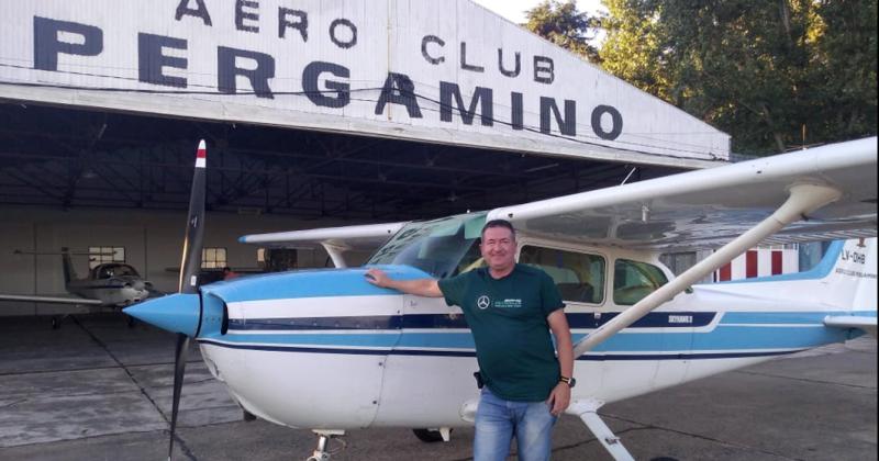 Mario Pellicioni un enamorado de la ciudad a la que le brinda servicio desde su labor en el aeródromo