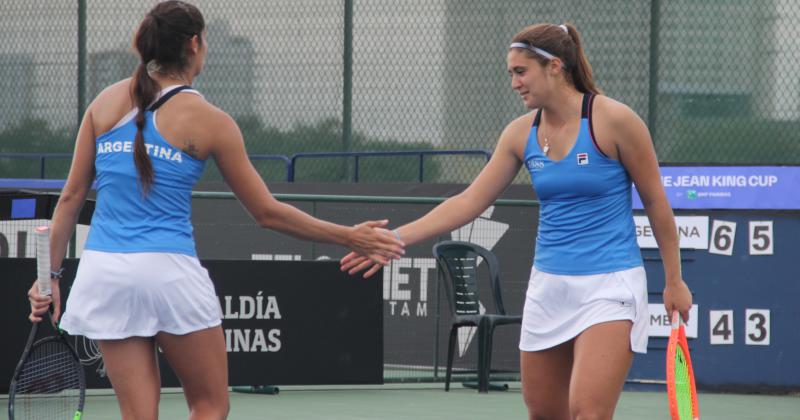 Julia Riera formó junto a Jazmín Ortenzi el dobles de Argentina en la serie ante Colombia 